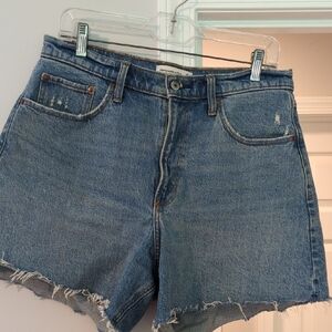 Abercrombie & Fitch The Dad Shorts Hugh Rise Distressed